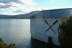 oars at lakeside