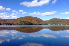 lake in blue