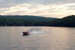 speedboat evening